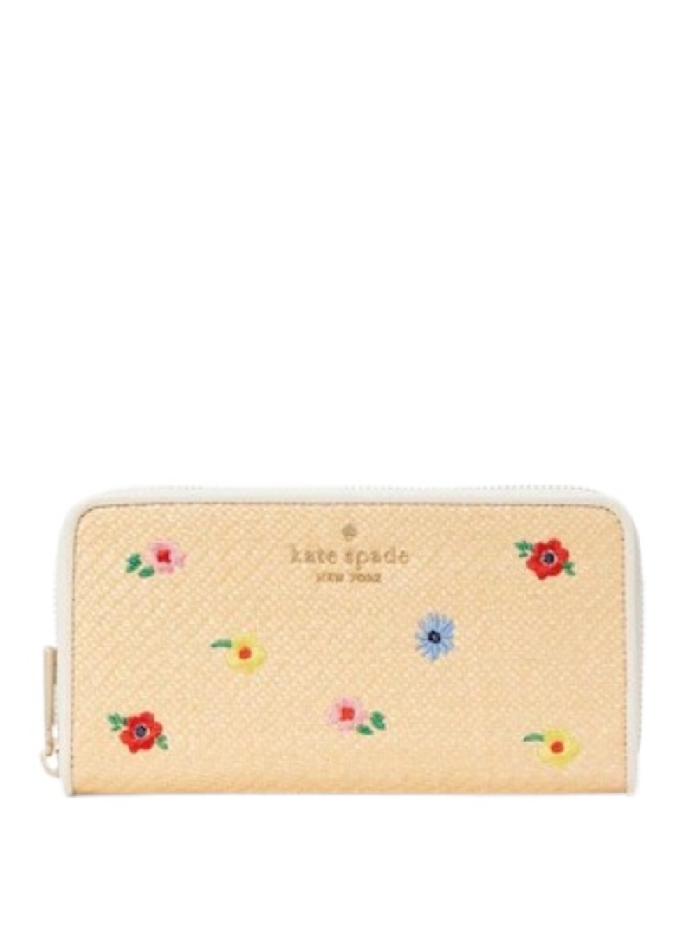 Kate Spade New York | STACI GARDEN BOUQUET STRAW LARGE CONTINENTAL WALLET
